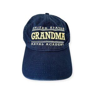 Naval Academy Blue Denim Fitted Embroidered Strapback Hat